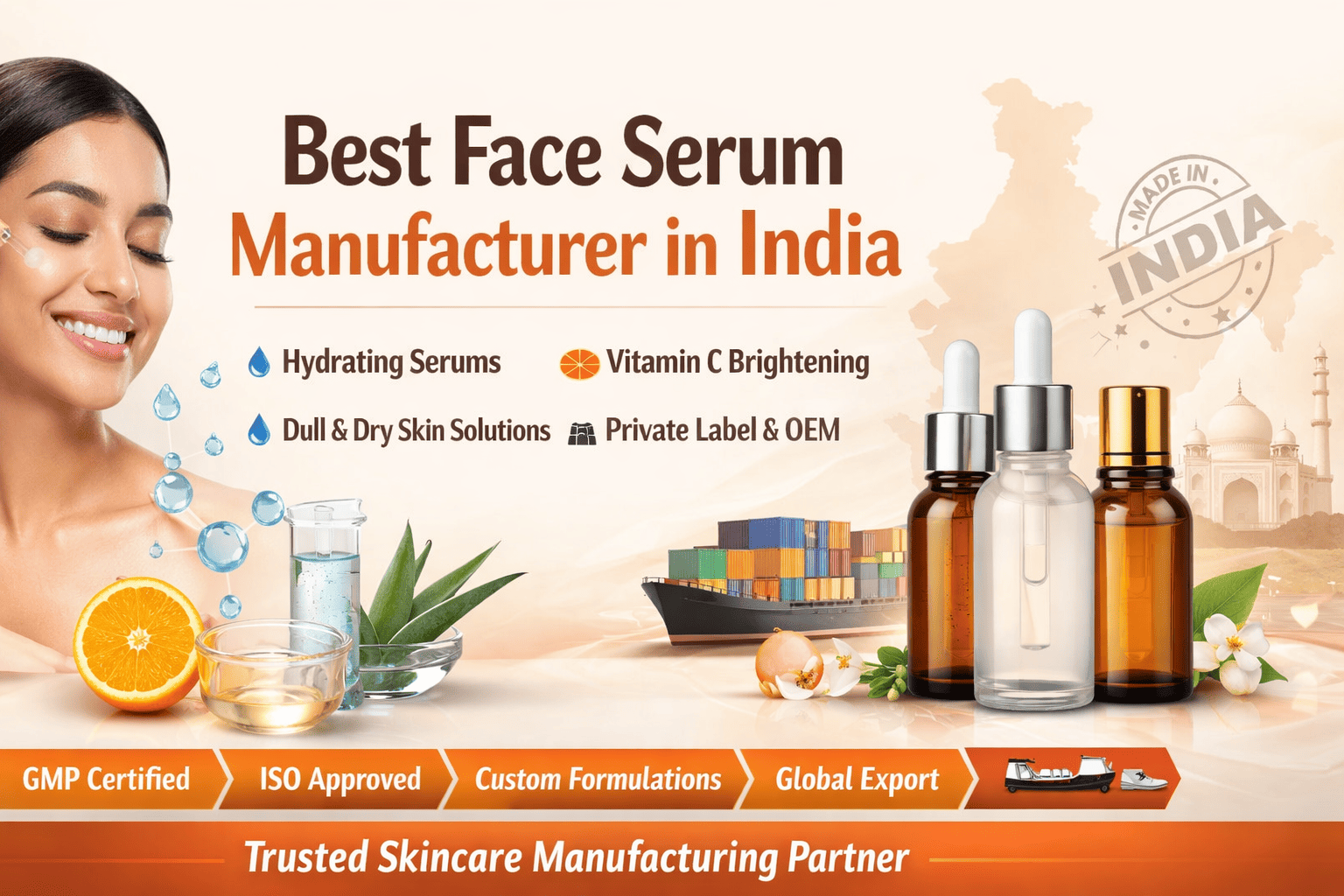 Top 10 Private Label Face Serum Manufacturers in India