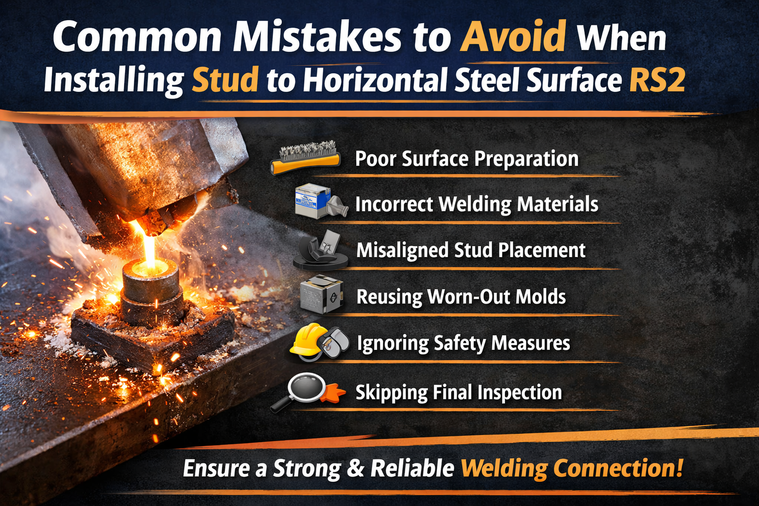 Stud to Horizontal Steel Surface